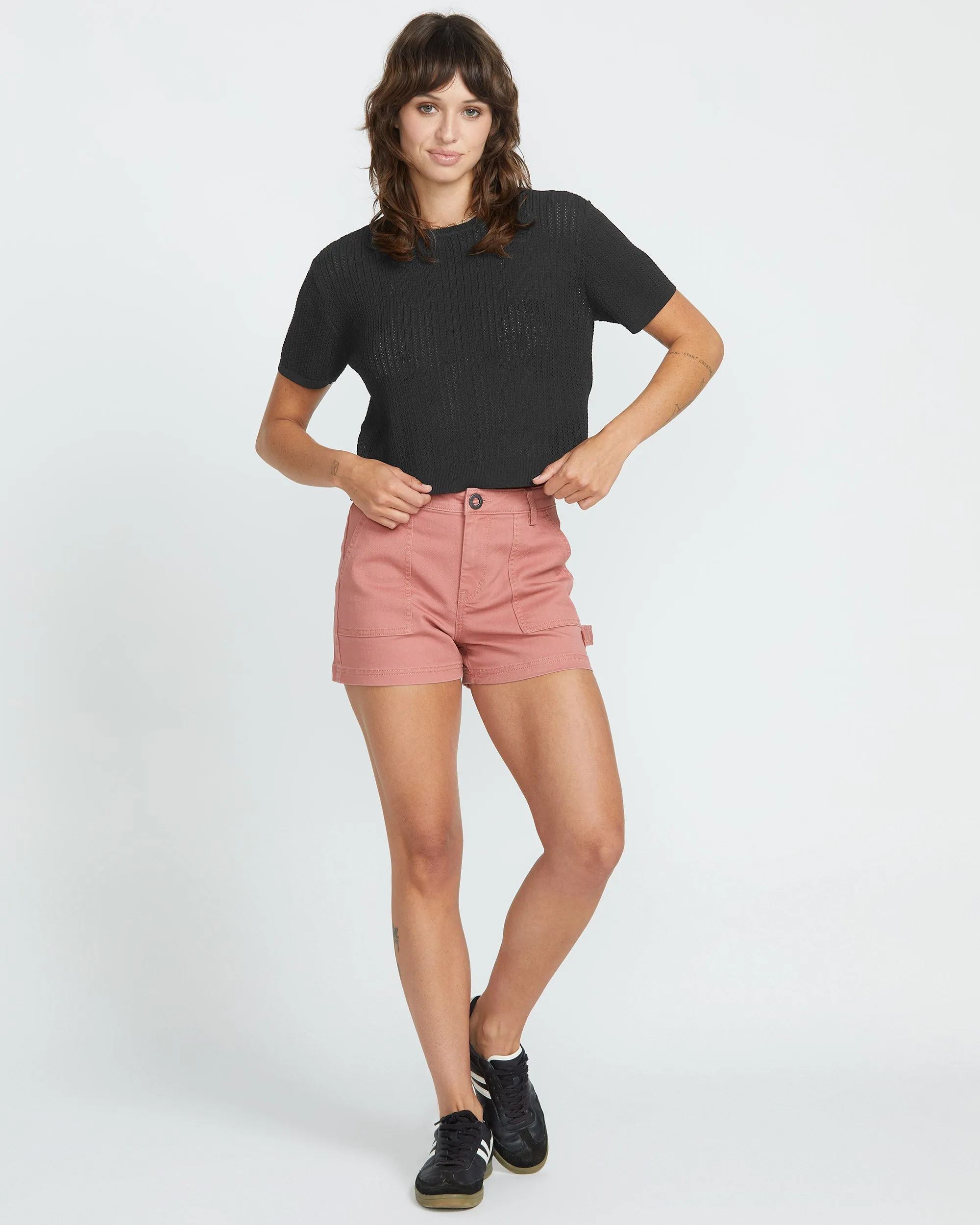 Meshy Beach T-shirt - BLACK