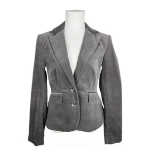 Mexx Gray Velvet Single Breasted Blazer Size 12 UK