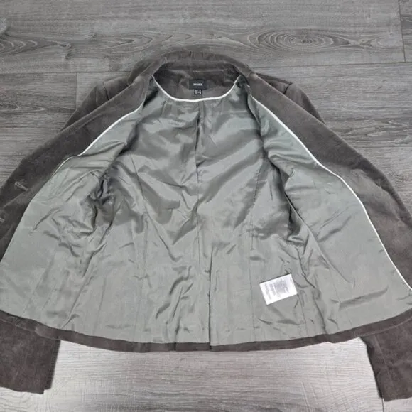 Mexx Gray Velvet Single Breasted Blazer Size 12 UK