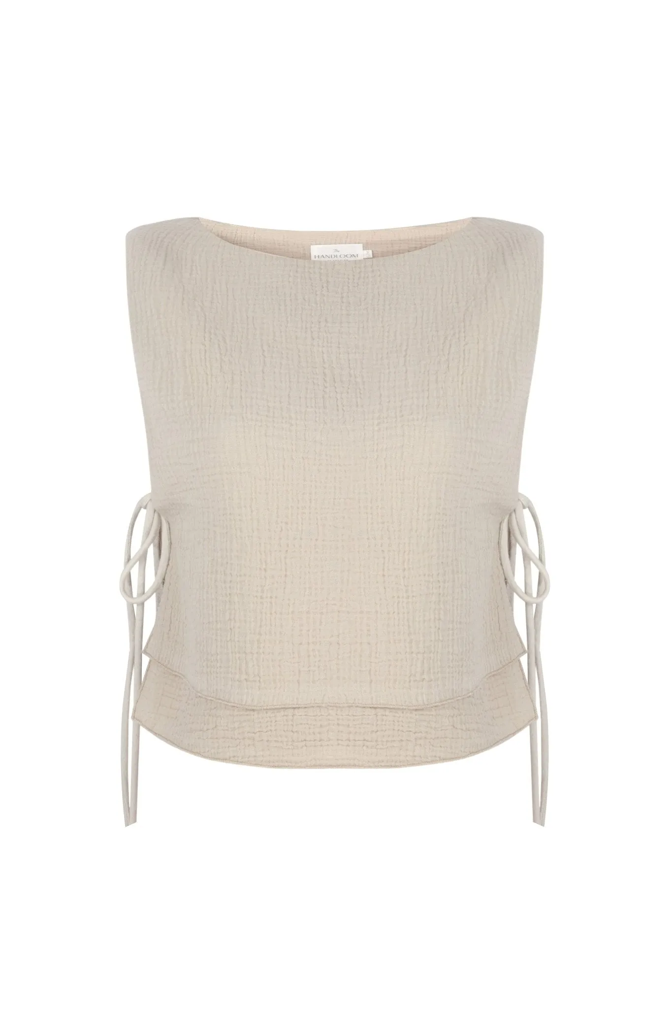 Mia Side Ties Top - Oatmeal
