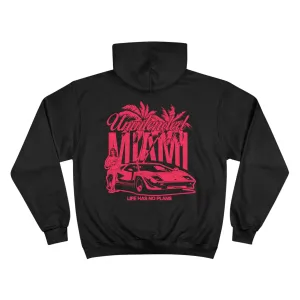 Miami X Champion Hoodie Black