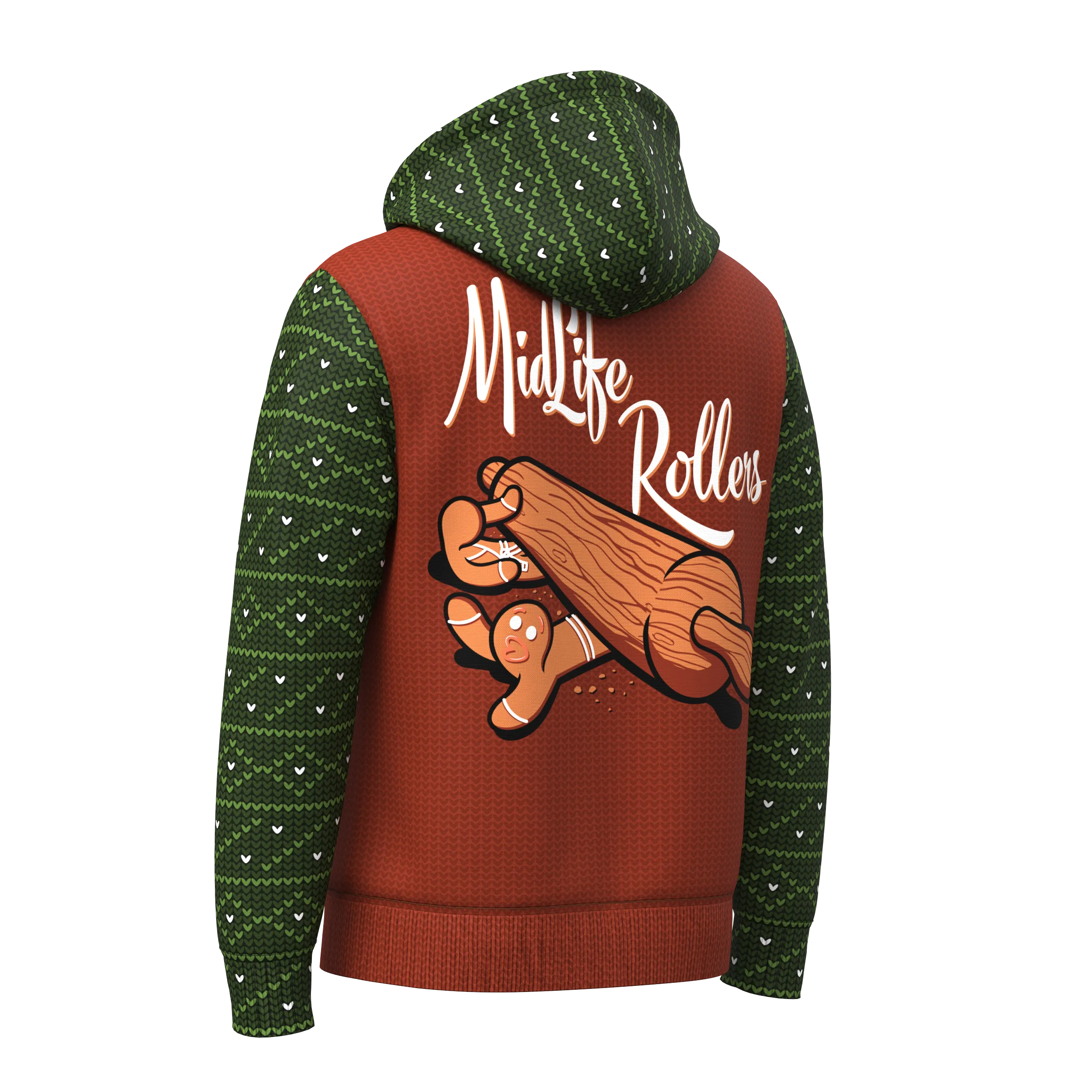 Midlife Rollers Gingerbread Sublimated Hoody