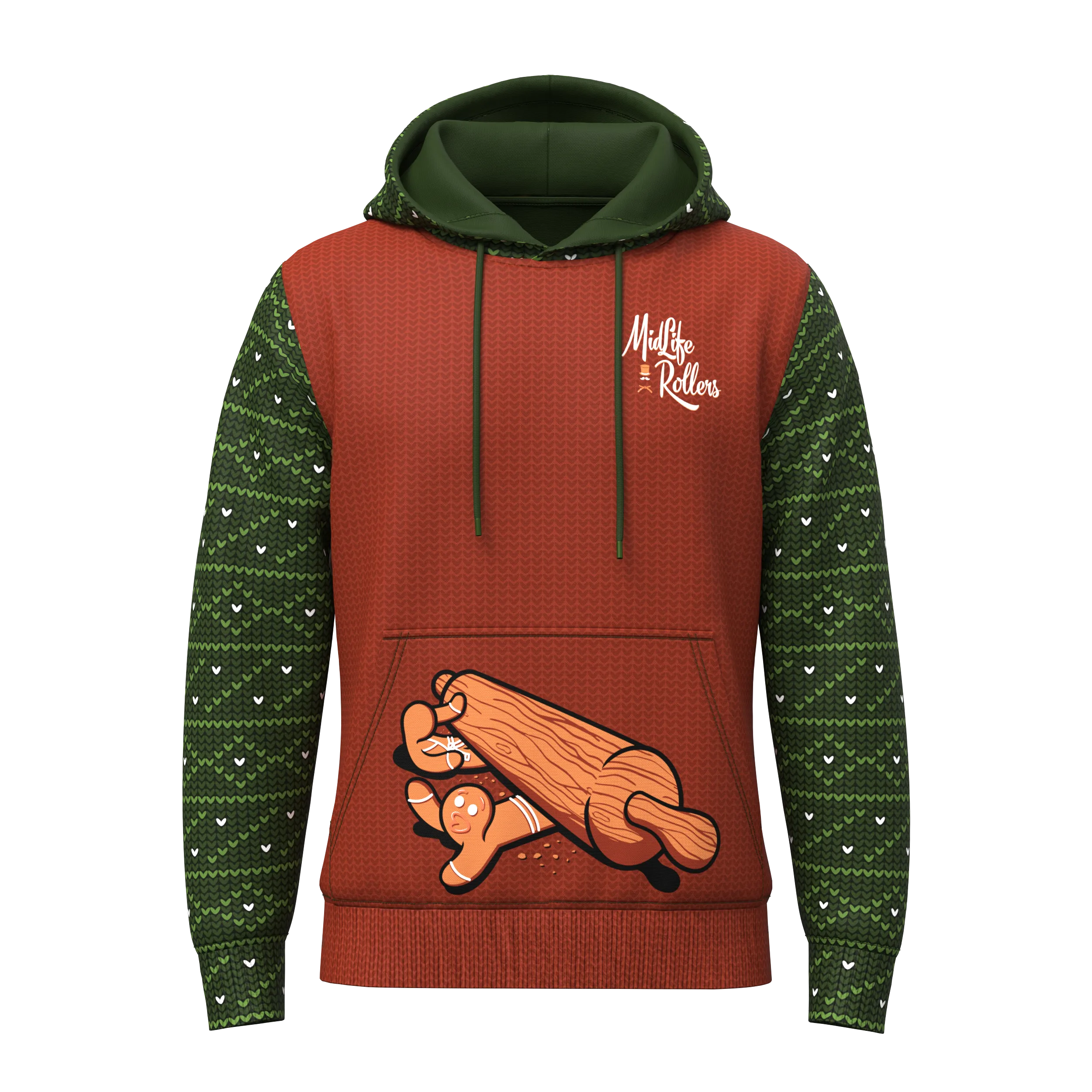 Midlife Rollers Gingerbread Sublimated Hoody