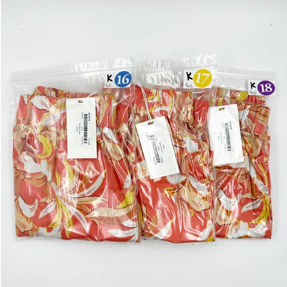 MIKOH Willa Cotton Pullon Shorts in Bora Bora 4WIL1C Papaya Orange NWT sz 2 Med