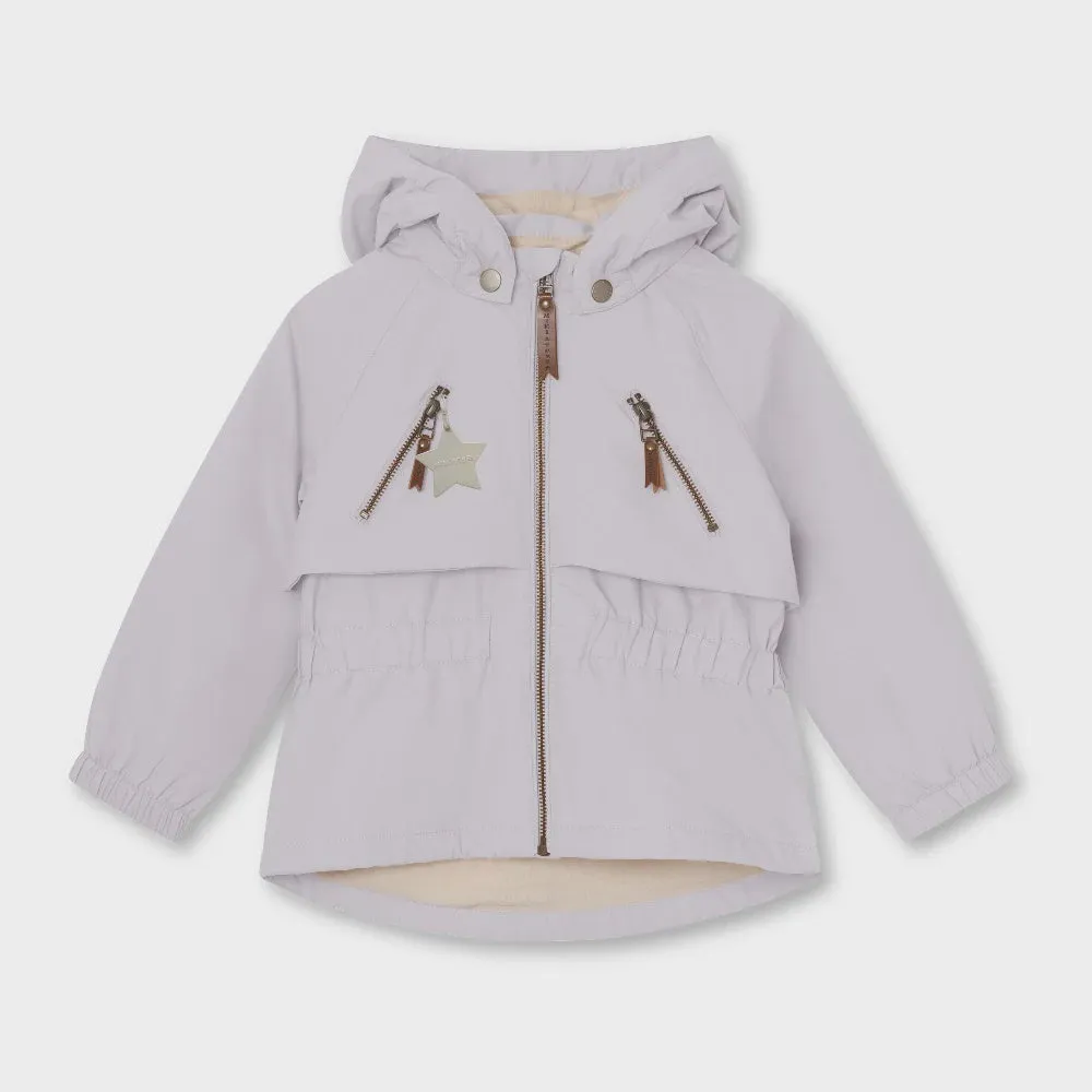 MINI A TURE Copenhagen - Matalgea Fleece Lined Spring Jacket - Purple Raindrops