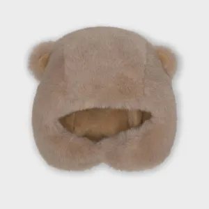 MINI A TURE - Lien Fleece Lined Winter Hood - Grey Brown
