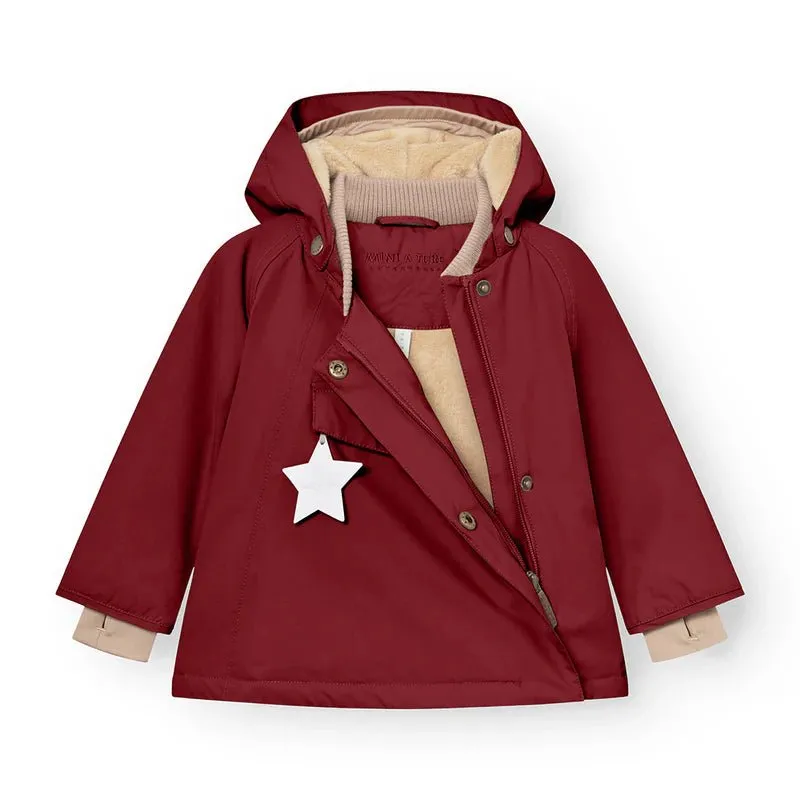 Mini A Ture - Wang fleece lined winter jacket - Red merlot