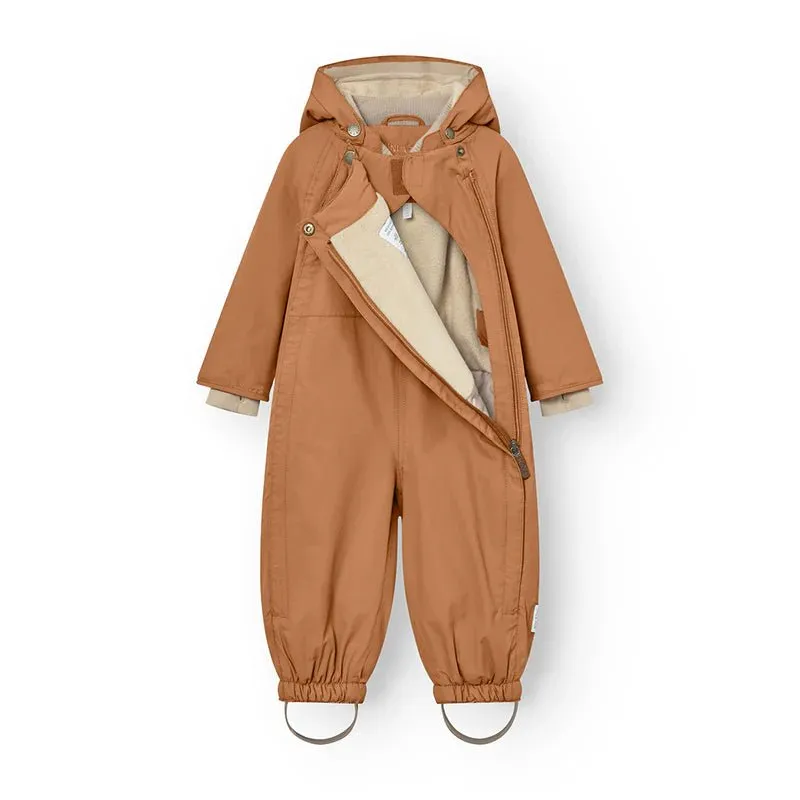 Mini A Ture - Wisti fleece lined snowsuit - Pecan brown