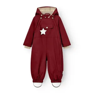 Mini A Ture - Wisti fleece lined snowsuit - Red merlot