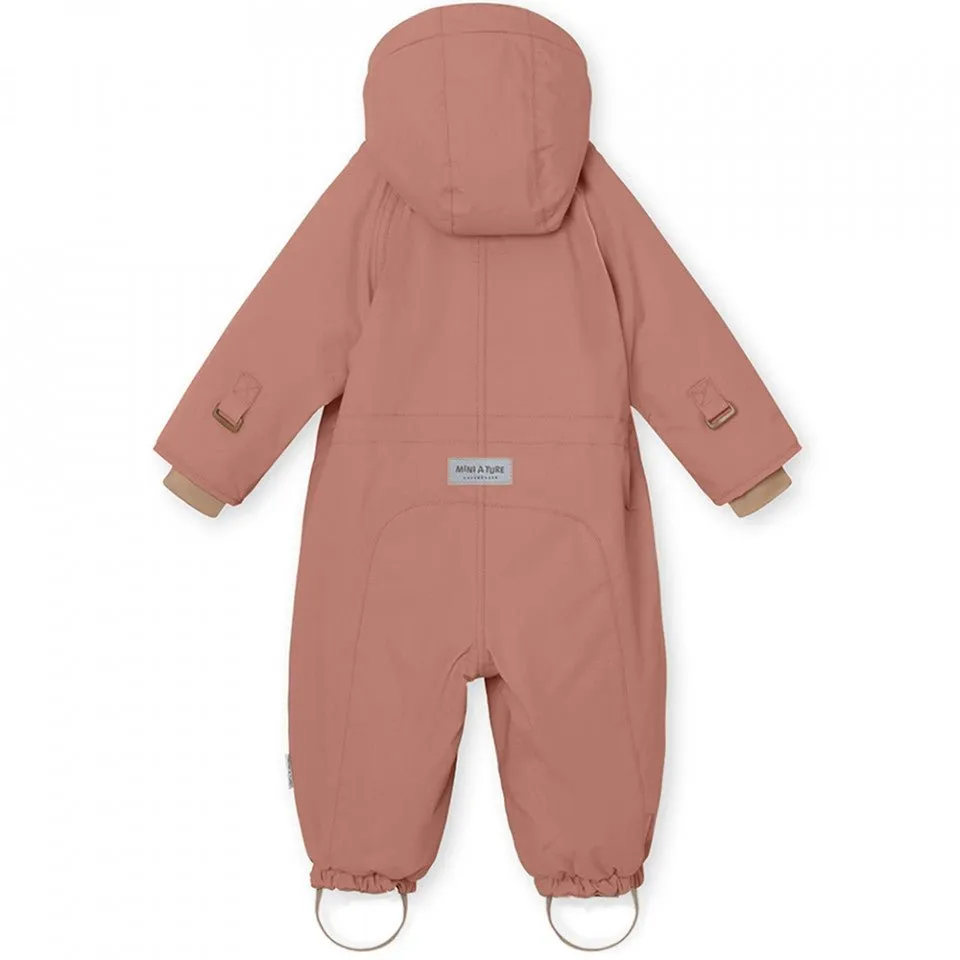 Mini A Ture - Wisti fleece lined snowsuit - Wood Rose