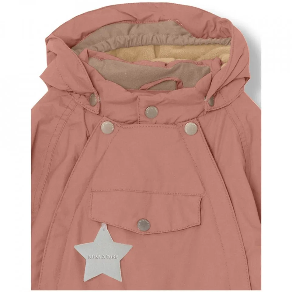 Mini A Ture - Wisti fleece lined snowsuit - Wood Rose
