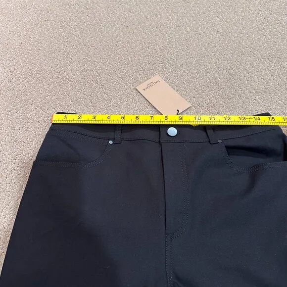 MM Lafleur Sammataro Jean Pants Ankle Stretch Black Minimalist Sz 8 #SMS1BLK NWT