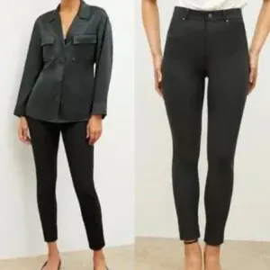 MM Lafleur Sammataro Jean Pants Ankle Stretch Black Minimalist Sz 8 #SMS1BLK NWT