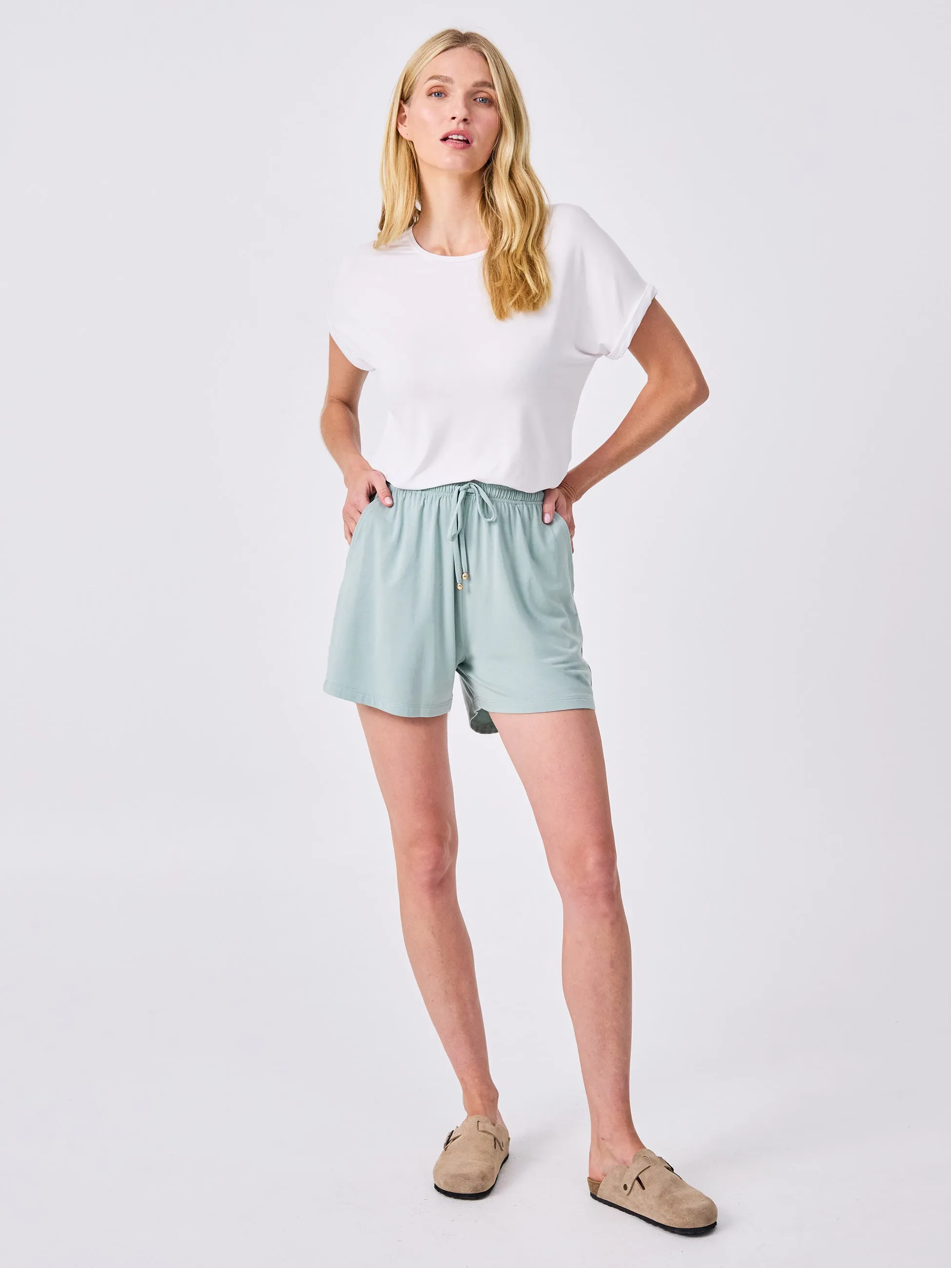 Modal Easy Drawcord Shorts - Mint