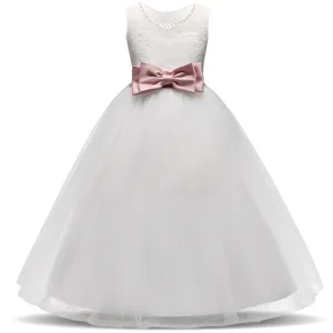 MOF Kids girls dress wedding tulle lace long