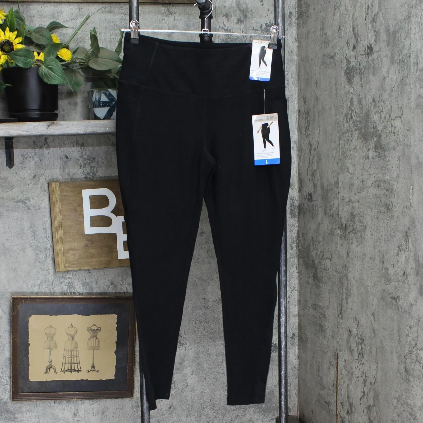 Mondetta Womens High Waist Active Leggings 1769357 Black L