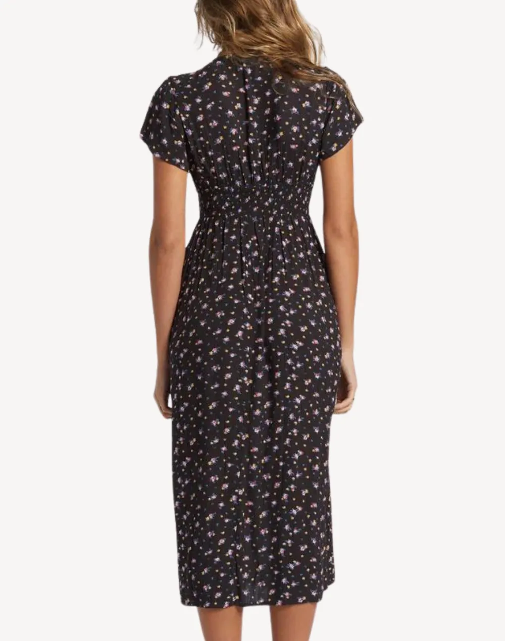Morning Sky Short Sleeve Midi Dress