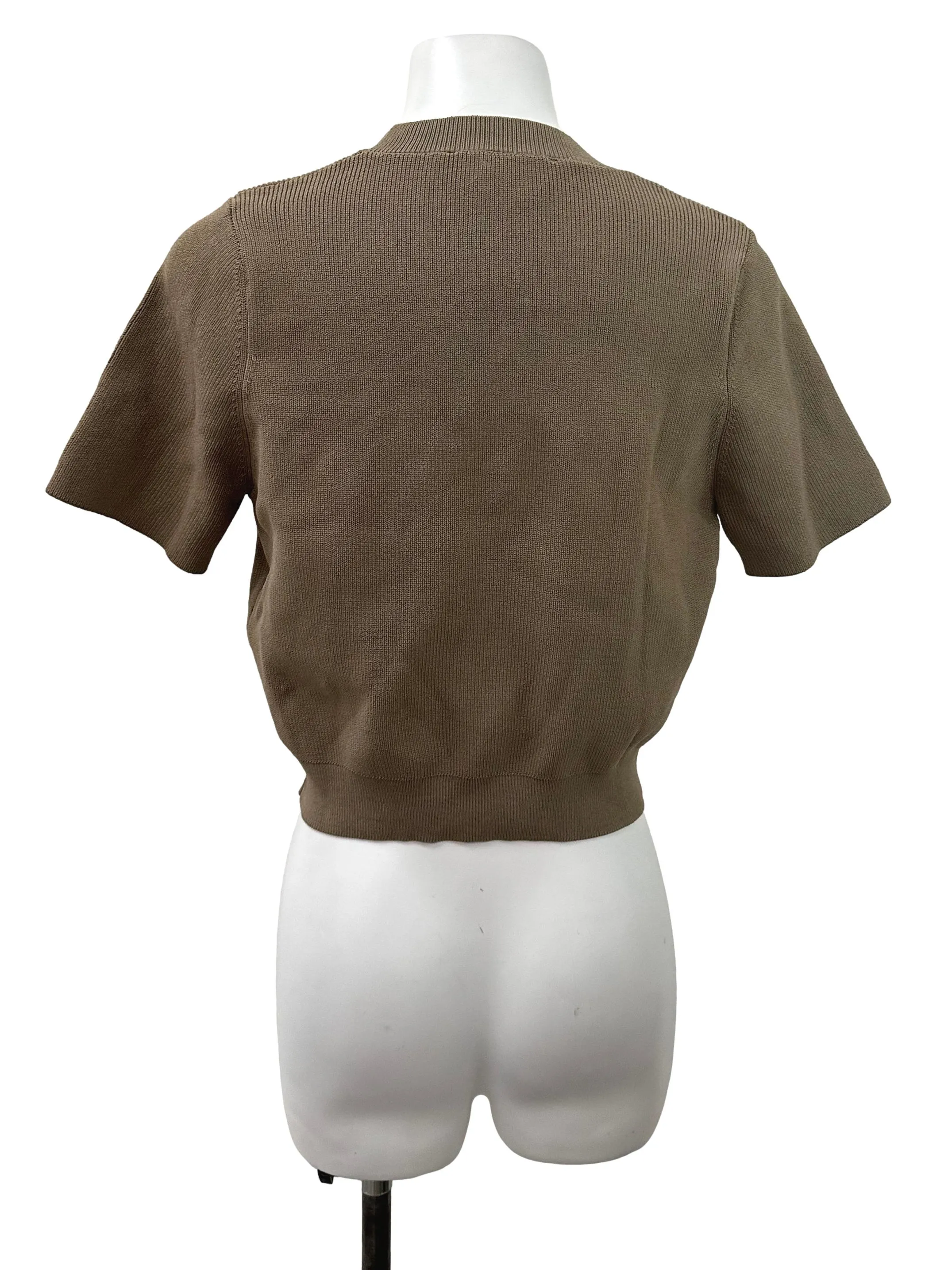 Mud Brown Ribbed Top LB