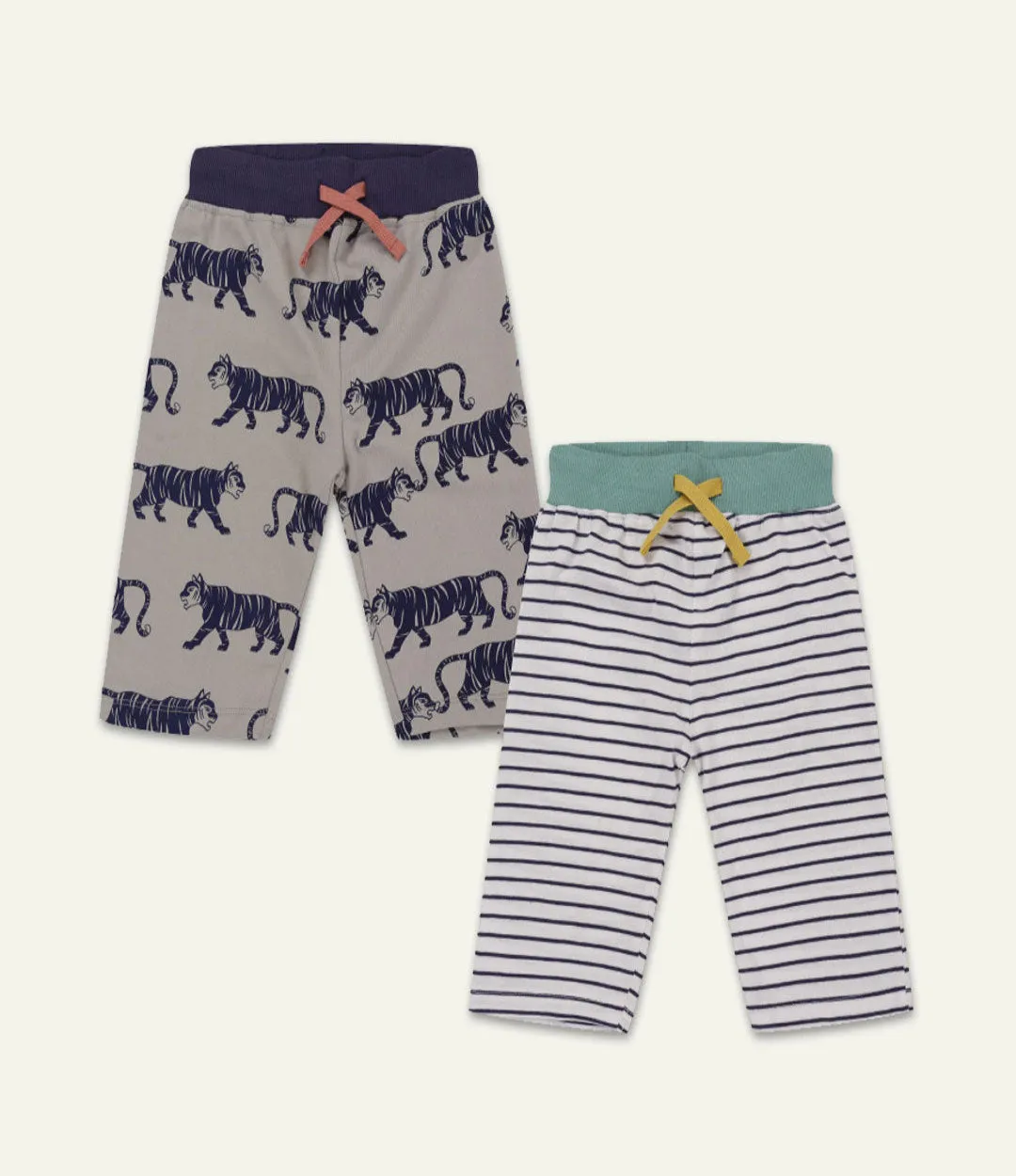 Multicoloured Tiger And Stripe Shorts - 2 Pack