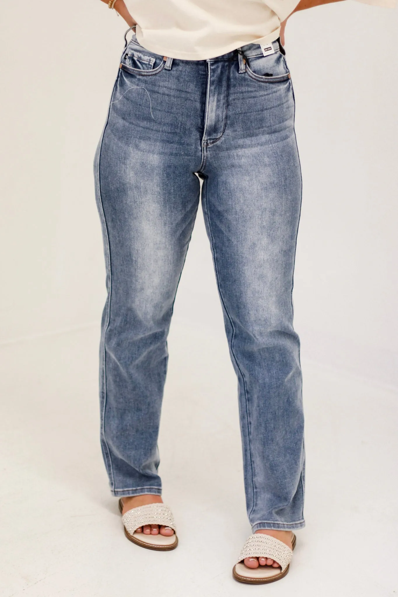 My Life HW Tummy Control Judy Blue Straight Leg Jeans