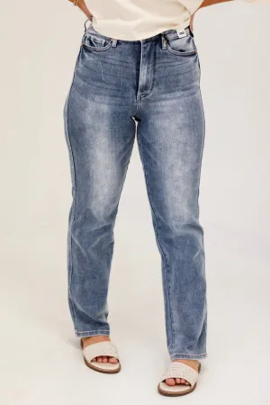 My Life HW Tummy Control Judy Blue Straight Leg Jeans