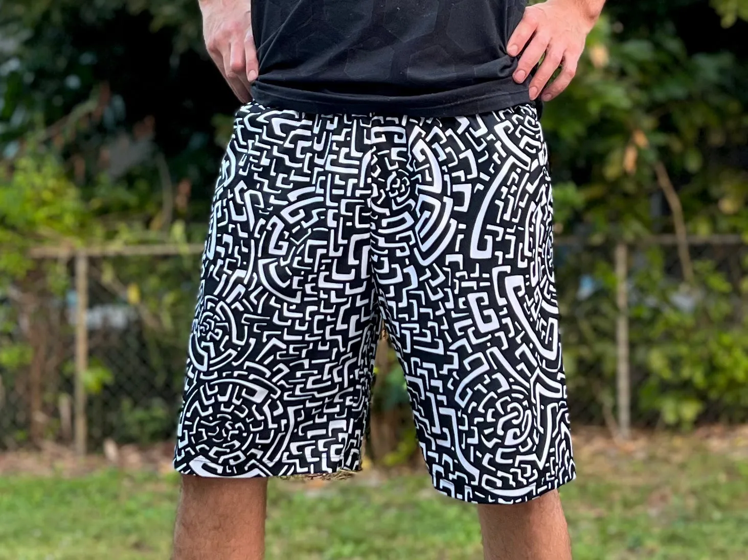 Mystic Maze Gym shorts By Curtis Lapham
