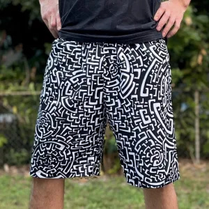 Mystic Maze Gym shorts By Curtis Lapham