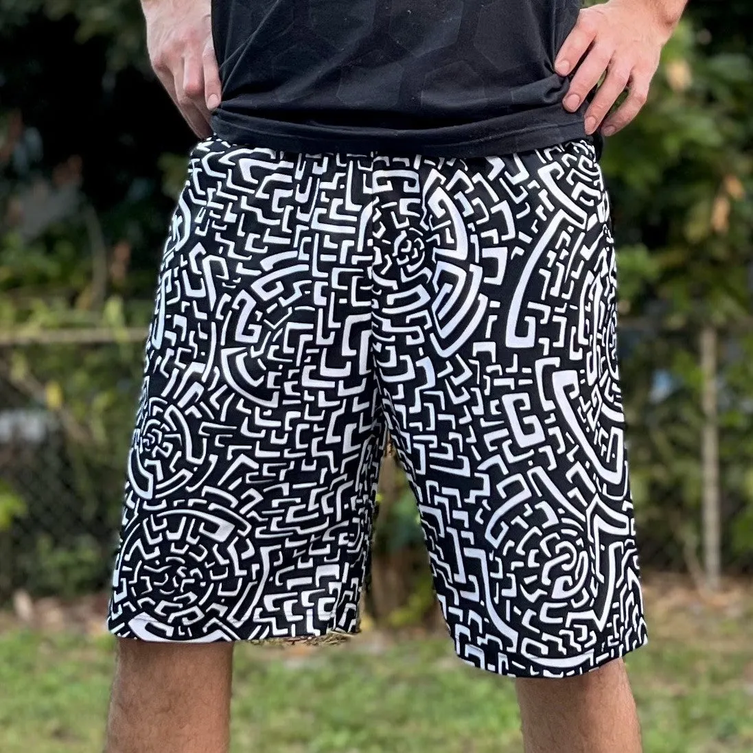 Mystic Maze Gym shorts By Curtis Lapham