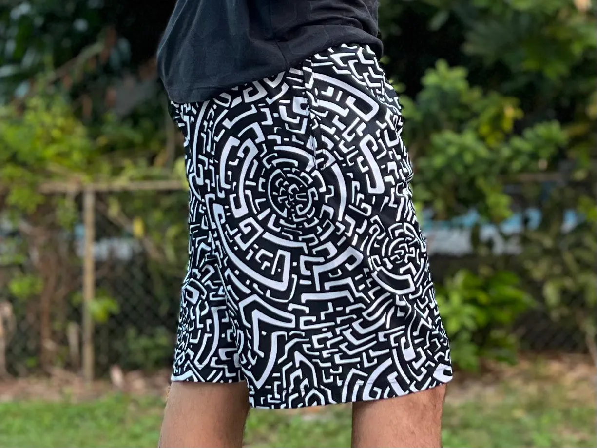 Mystic Maze Gym shorts By Curtis Lapham