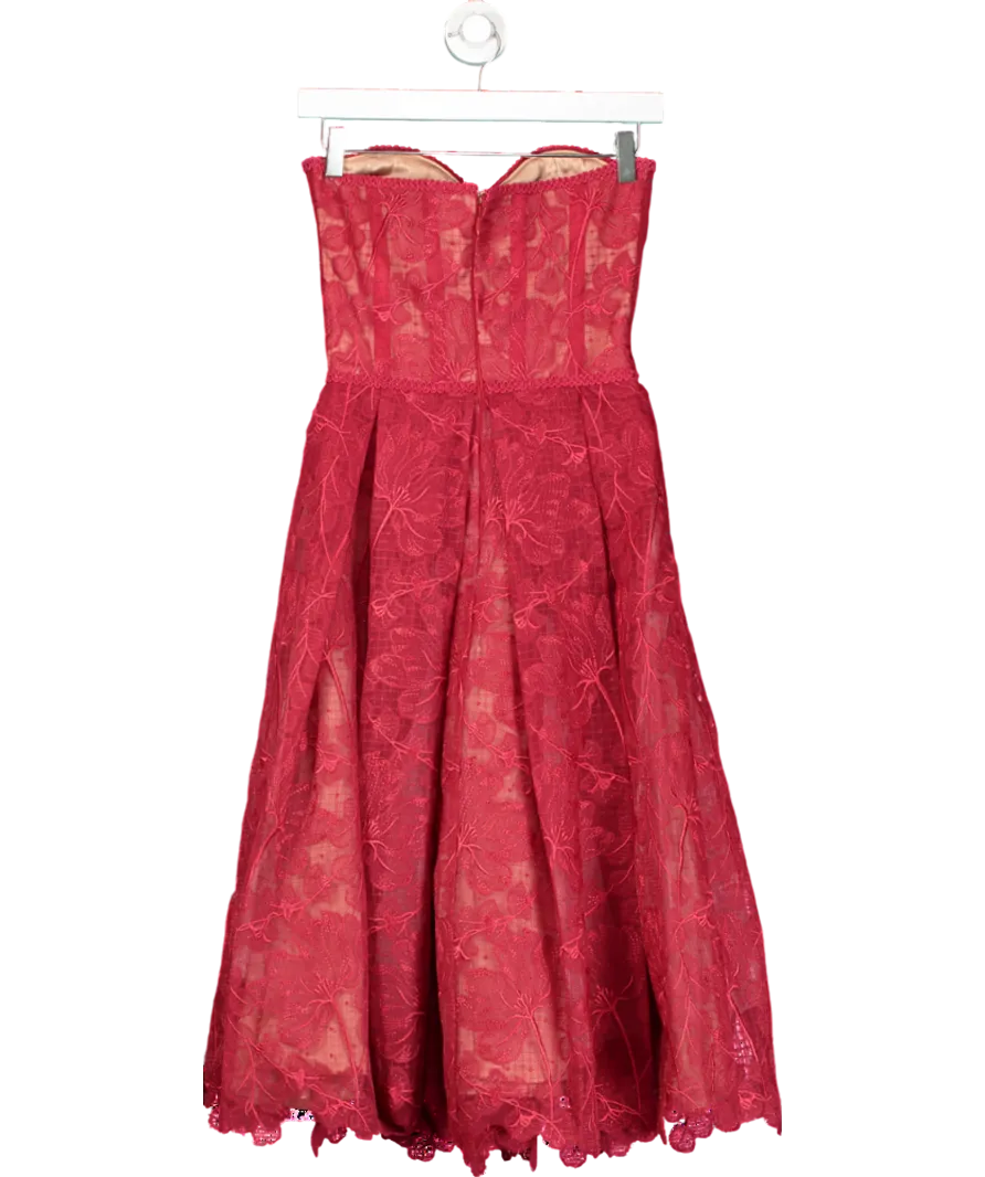 Nadine Merabi Red Olivia Dress UK S