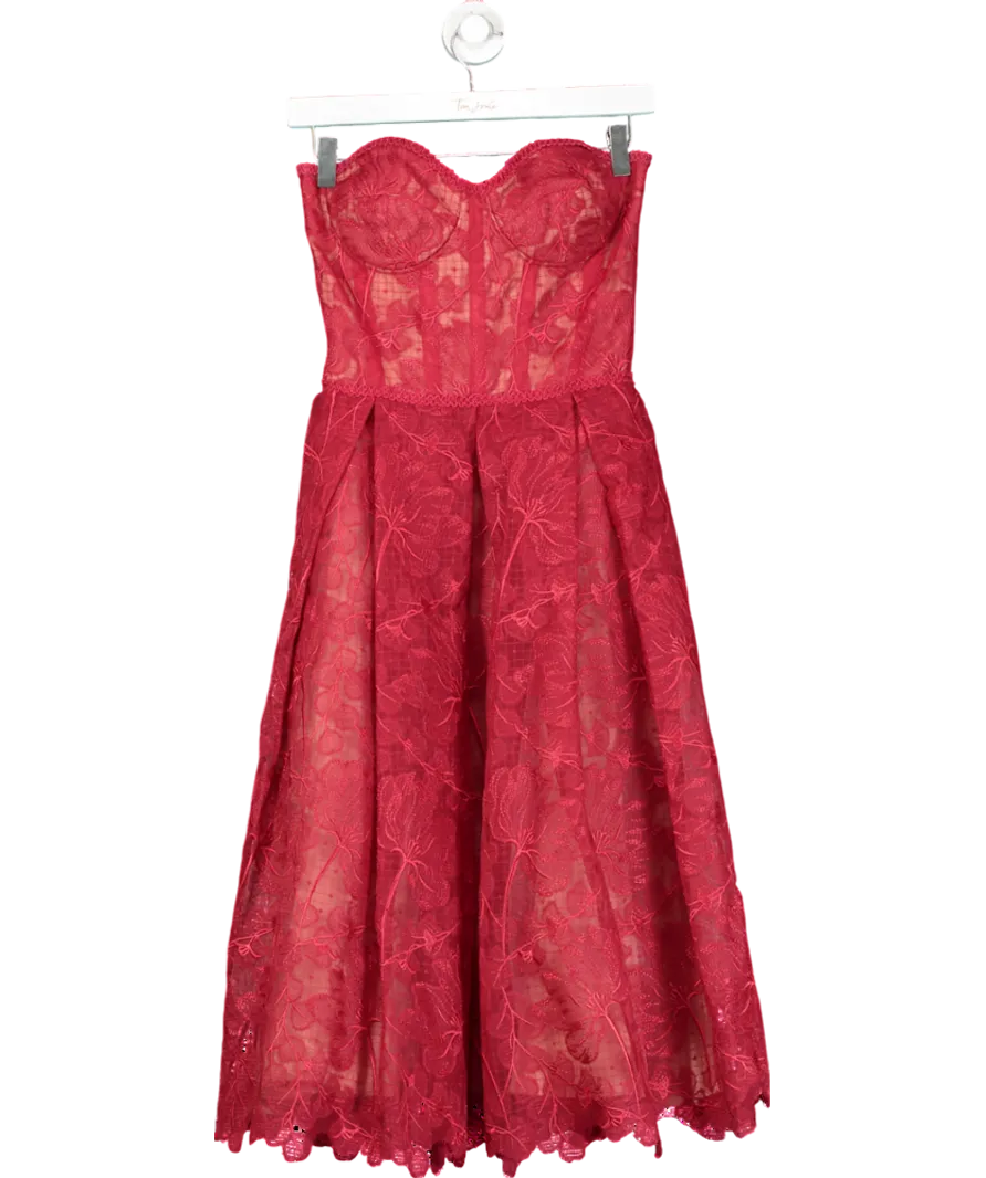 Nadine Merabi Red Olivia Dress UK S