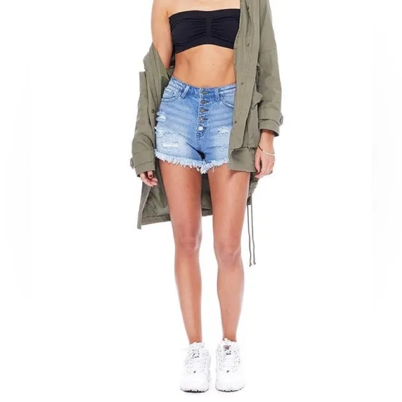 Nature Denim - High Waist Distressed Shorts NWT! NEVER WORN MSRP$70