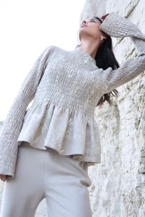 Neh Woollen Top (Natural) & Brussels Woollen Pants (Natural)