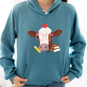 Nerdy Cow Hoodie (S-3XL) Unisex - Multiple Colors!