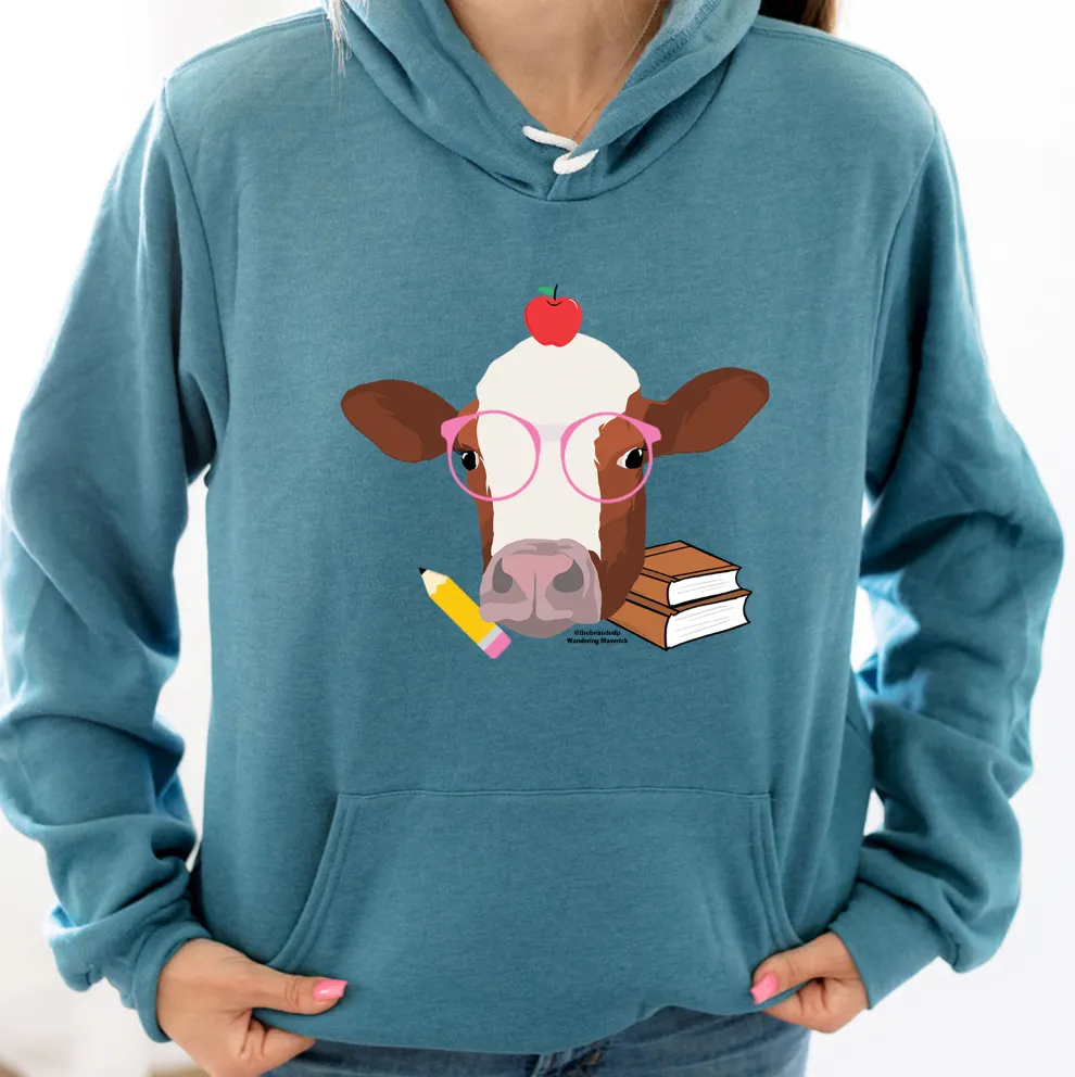 Nerdy Cow Hoodie (S-3XL) Unisex - Multiple Colors!