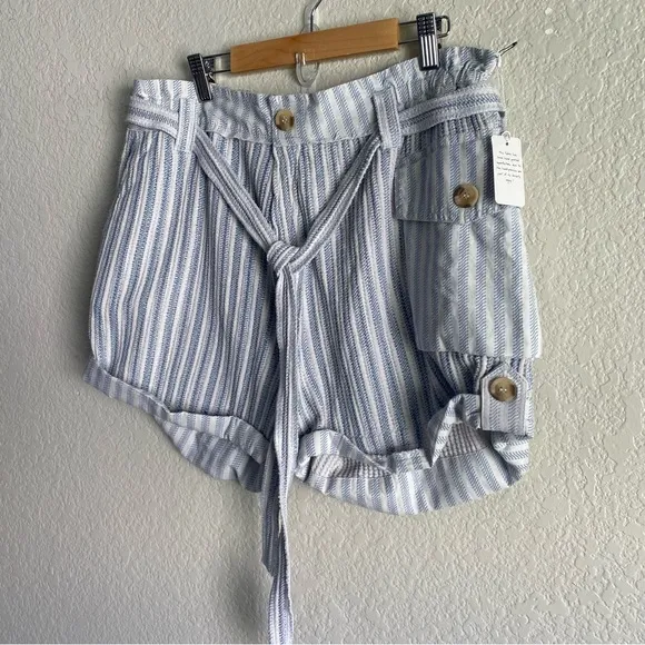 NEW FREE PEOPLE Fp One Harriet Striped Shorts