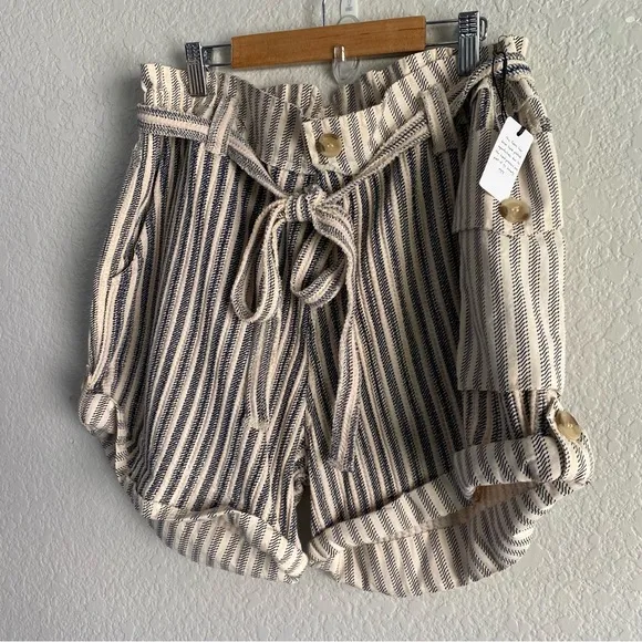 NEW FREE PEOPLE Fp One Harriet Striped Shorts
