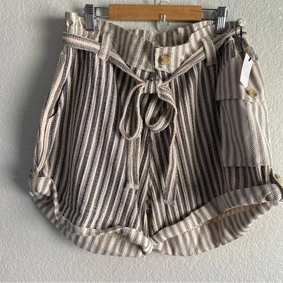 NEW FREE PEOPLE Fp One Harriet Striped Shorts