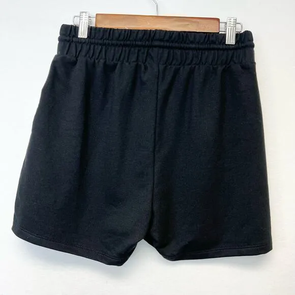 NEW Free People Intimately Free Sunny Set Black 2 Piece Set Shorts Crop Top