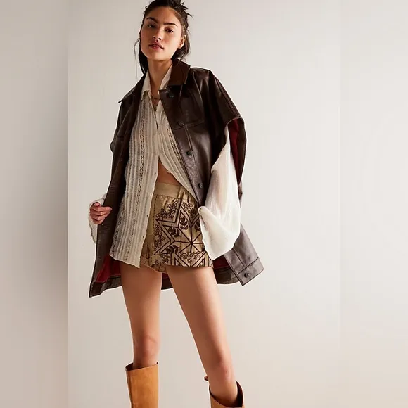NEW FREE PEOPLE Westover Embroidered Shorts