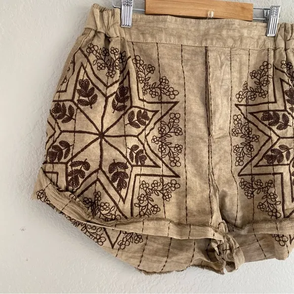 NEW FREE PEOPLE Westover Embroidered Shorts