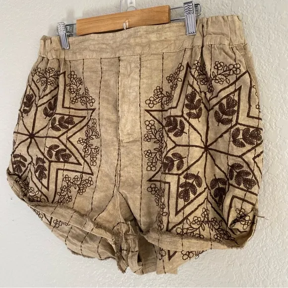NEW FREE PEOPLE Westover Embroidered Shorts