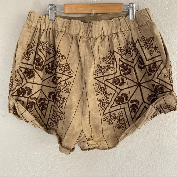 NEW FREE PEOPLE Westover Embroidered Shorts