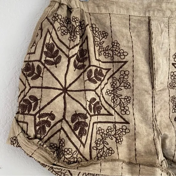 NEW FREE PEOPLE Westover Embroidered Shorts