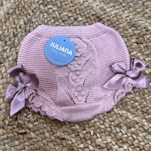 New In Juliana Girls Knitted Bow Jam Pants