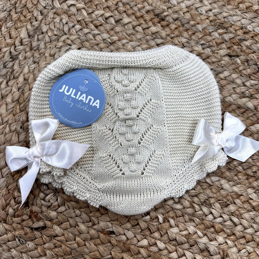 New In Juliana Girls Knitted Bow Jam Pants