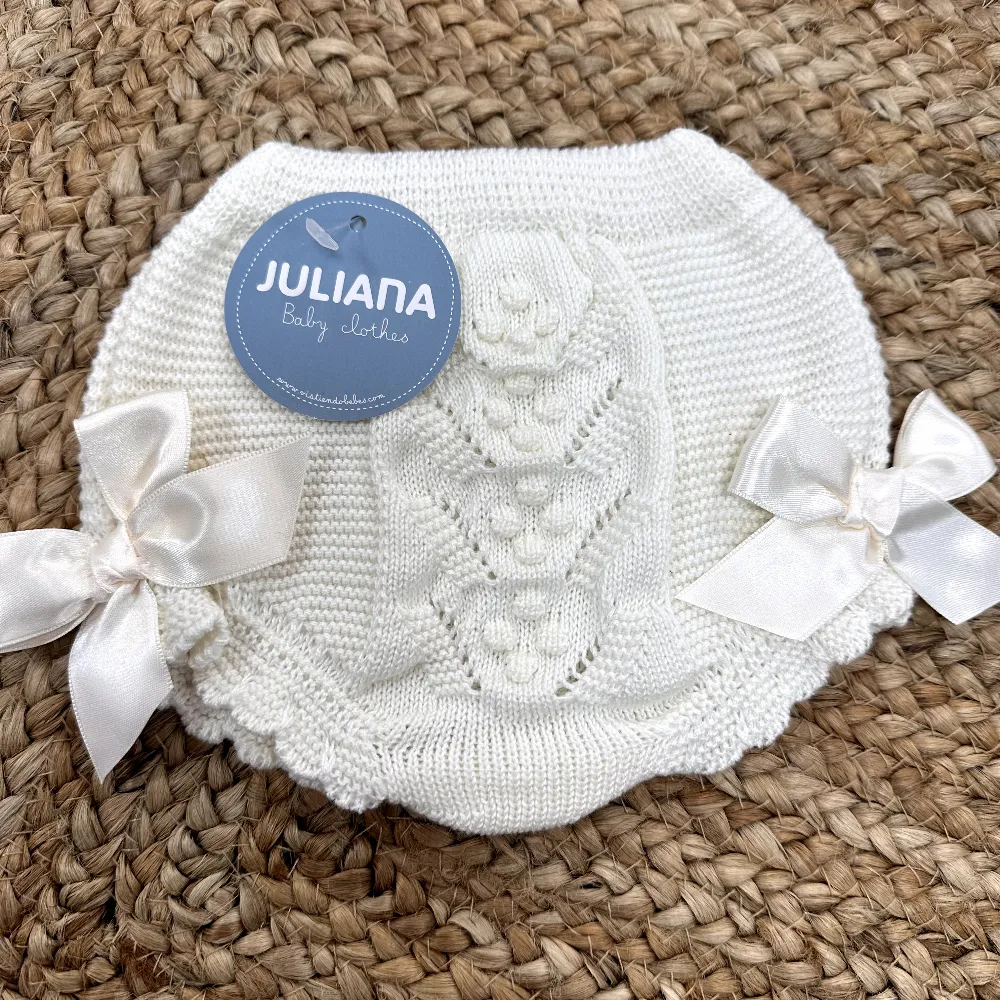 New In Juliana Girls Knitted Bow Jam Pants