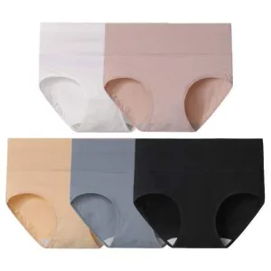 New INNERSY Womens Underwear Cotton Briefs High Waisted No Muffin Top Panties Multi Pack, Sz S!