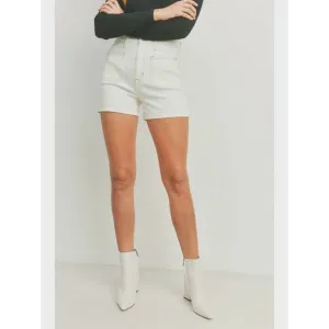 NEW JUST BLACK DENIM lucy patch shorts in off white