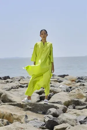 New Season Summer/Fall 24-Pants Green Low Crotch Cotton Neon-MT LWCRTHPants-Neon Green-Fashion Edit Mati